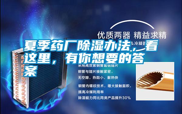 夏季藥廠除濕辦法，看這里，有你想要的答案