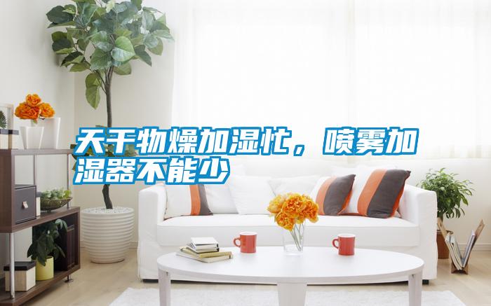 天干物燥加濕忙，噴霧加濕器不能少
