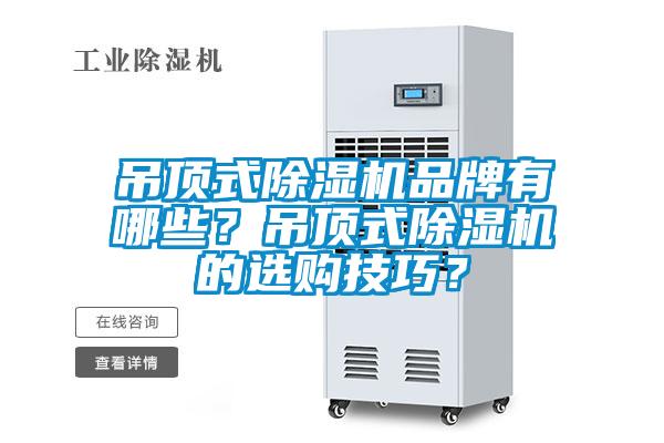 吊頂式除濕機品牌有哪些？吊頂式除濕機的選購技巧？