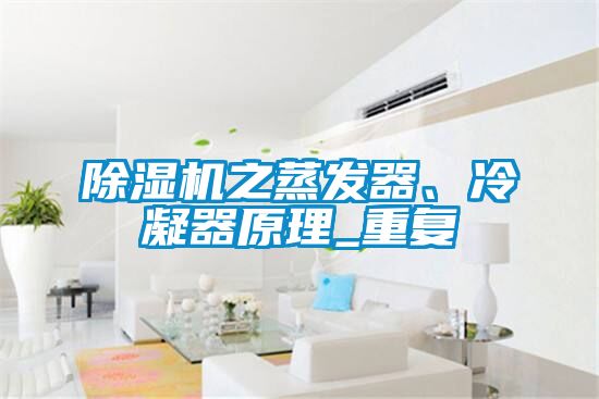 除濕機之蒸發器、冷凝器原理_重復